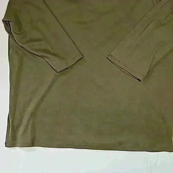 Ralph Lauren women's top blouse sz 2X  green layered neckline 3/4 sleeve… - Picture 10 of 15